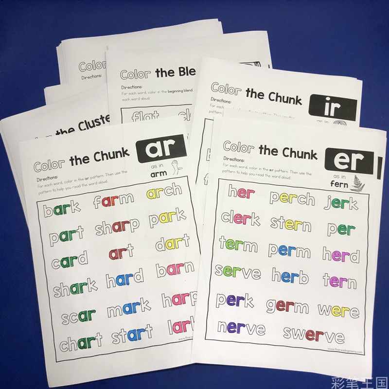 phonics练习英语发音技巧作业纸