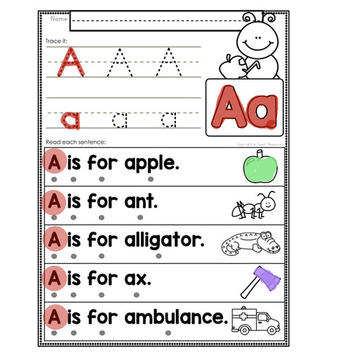 26个字母涂色本句子认读启蒙