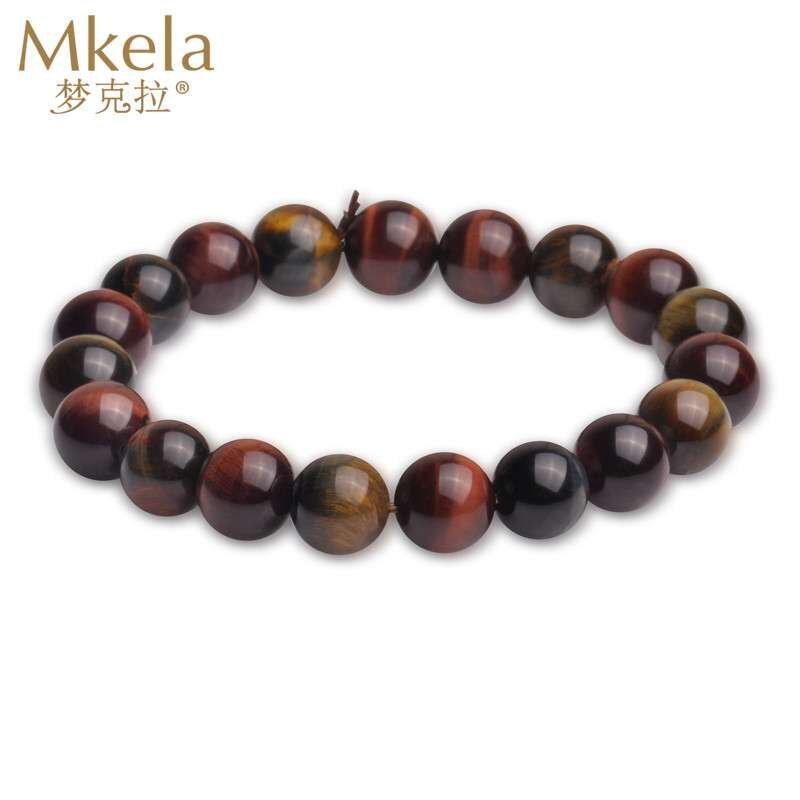 梦克拉红蓝虎眼石手链 传承 虎睛石单圈木变石