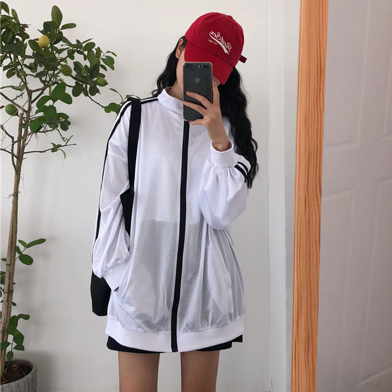Ïļ¾Å®×°º«°æÔËÞ·ç¿íËÉÔ˶¯·çÖг¤¿îÐÝÏÐÍøÑÛ±¡¿î·ÀɹÒÂÉÏÒÂÍâÌ×