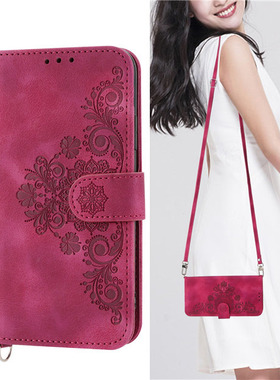 适用oppo手机壳A17K保护套reno13f翻盖式a57斜背挂绳k12全包防摔A97皮套5G斜跨realme10pro插卡c55女a58潮a78