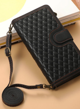 适用iphone15手机壳11翻盖16pro皮套13苹果12promax拉链17插卡包14plus保护套xsm全包se3防摔xr斜挎女8挂绳6s