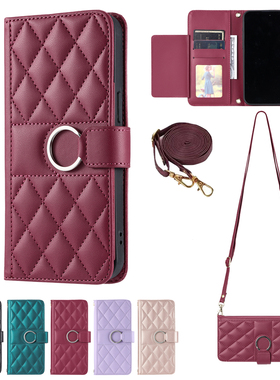 适用小米15手机壳红米10C皮套RedmiA3新款note12 turbo斜挎poco m6全包9s防摔c75保护套f5翻盖女x5放卡11TPRO