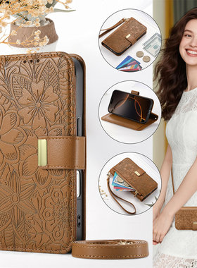 适用红米K80保护套REDMI14C放卡包c71背挂绳NOTE15R手机壳turbo4pro斜挎小米15TPRO防摔poco m7翻盖f7皮套c85