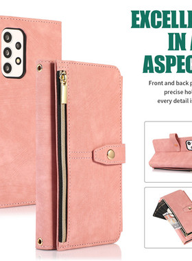 适用三星A33 5G手机壳女款奢华Samsung保护套buddy3放卡斜跨s25edge挂绳a56翻盖式a335g皮套a26防摔软硅胶a36