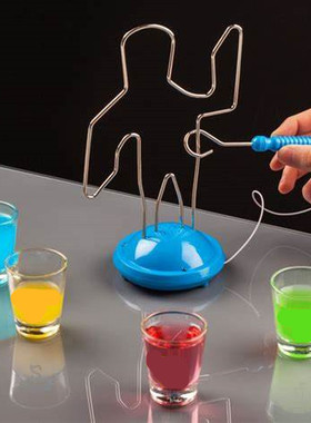 抖音玩具创意喝酒道具碰电铃嗡嗡线buzz wire drinking game游戏