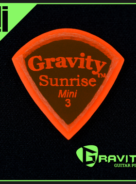 美国进口Gravity重力Sunrise mini jazz电木吉他贝斯手工速弹拨片