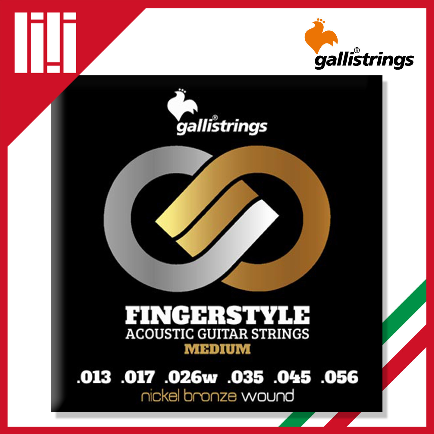 意大利Galli strings 加利 GFS双层缠绕拾音器指弹专用木吉他琴弦