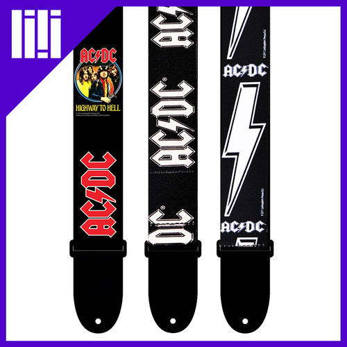 Perri's 派瑞斯 AC/DC 乐队签名款电木吉他贝司布制背带5CM