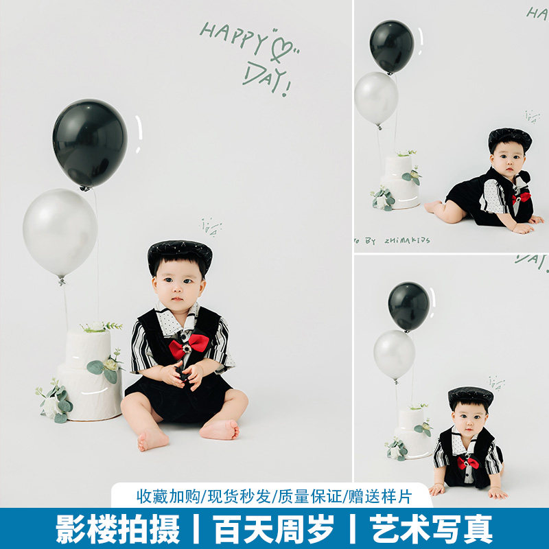 儿童摄影服装男童女童生日礼服套装影楼主题拍照写真照百天周岁照