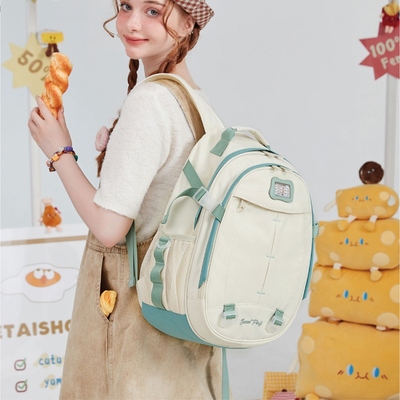 Etaishow原创双肩包女初高生大容量书包女大学生通勤旅行电脑背包