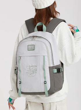 Etaishow大容量初中生书包女高中生日系小清新大学生女电脑双肩包
