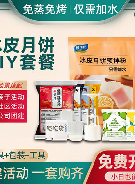 冰皮月饼预拌材料套餐自制diy