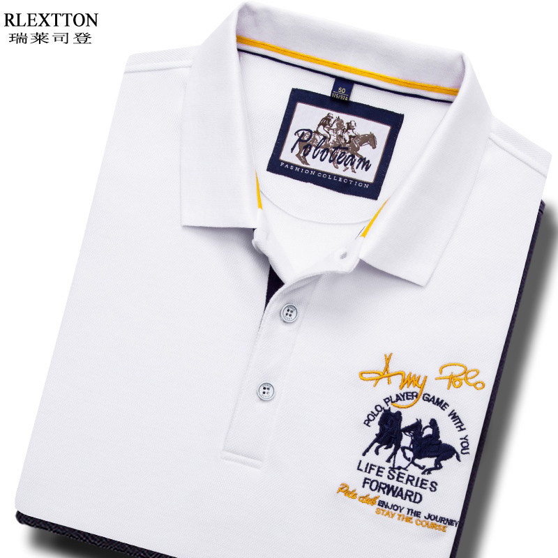 夏季Polo衫男短袖T恤高档刺绣宽松翻领上衣服有领潮品牌男装半袖T