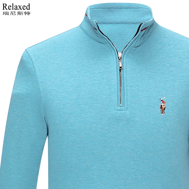 半高领弹性长袖T恤POLO衫秋冬