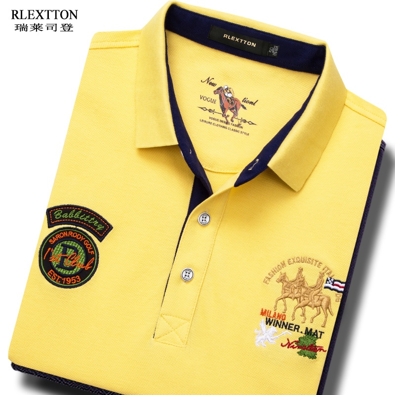 高尔夫球上衣服男夏装POLO衫品牌短袖翻领T恤透气正品打GOLF球衣