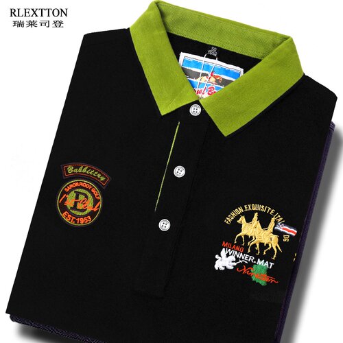 GOLF短袖t恤男拉链polo衫