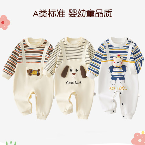 婴儿衣服春秋季A类纯棉长袖卡通