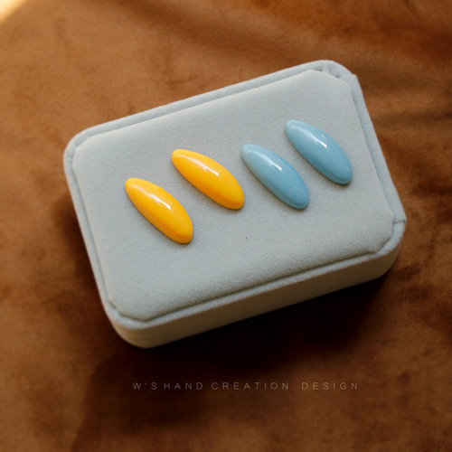 春夏香甜水果色调~杂志款复古气质无痛感硅胶蚊香盘耳夹耳钉耳饰