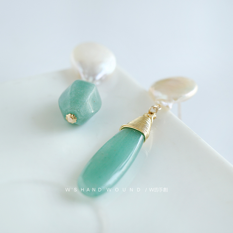 夏日&绿豆冰沙 淡绿色东陵玉蚊香盘耳夹温婉雅致高级感耳饰不褪色,饰品/流行首饰/时尚饰品新,耳夹,淘宝优惠券,粉丝福利购,淘宝优惠卷