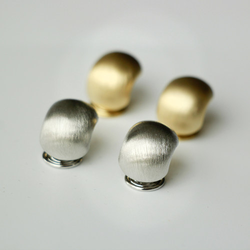 经典时髦上班通勤拉丝磨砂耳钉