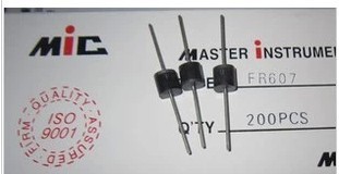 FR607 FR6A07 R-6 6A/1000V 快恢复整流二极管