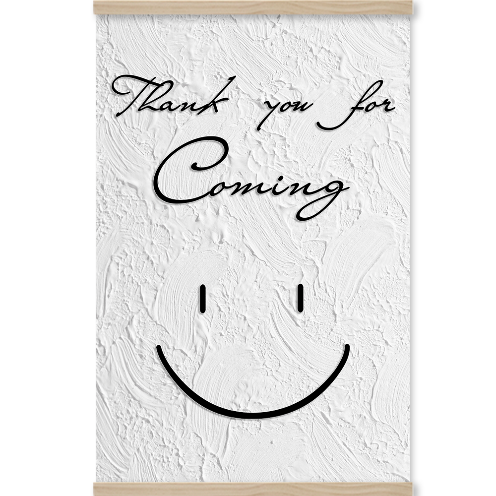 客厅咖啡装饰画文字字母挂画咖啡店门口迎客海报简约欢迎光临插画