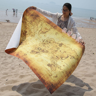 世界游览图装饰画探索环球旅行超大world景点地理图海报墙挂画