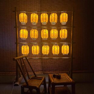 新年新春元宵竹制灯笼架商场室外猜灯谜路引纸支撑布景装饰展示架