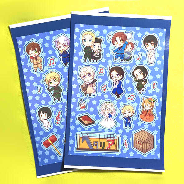 茶猫屋日本动漫周边黑塔利亚APH Q版人物覆膜贴纸满百包邮现货,模玩/动漫/周边/娃圈三坑/桌游,动漫挂件/文具,淘宝优惠券,粉丝福利购,淘宝优惠卷