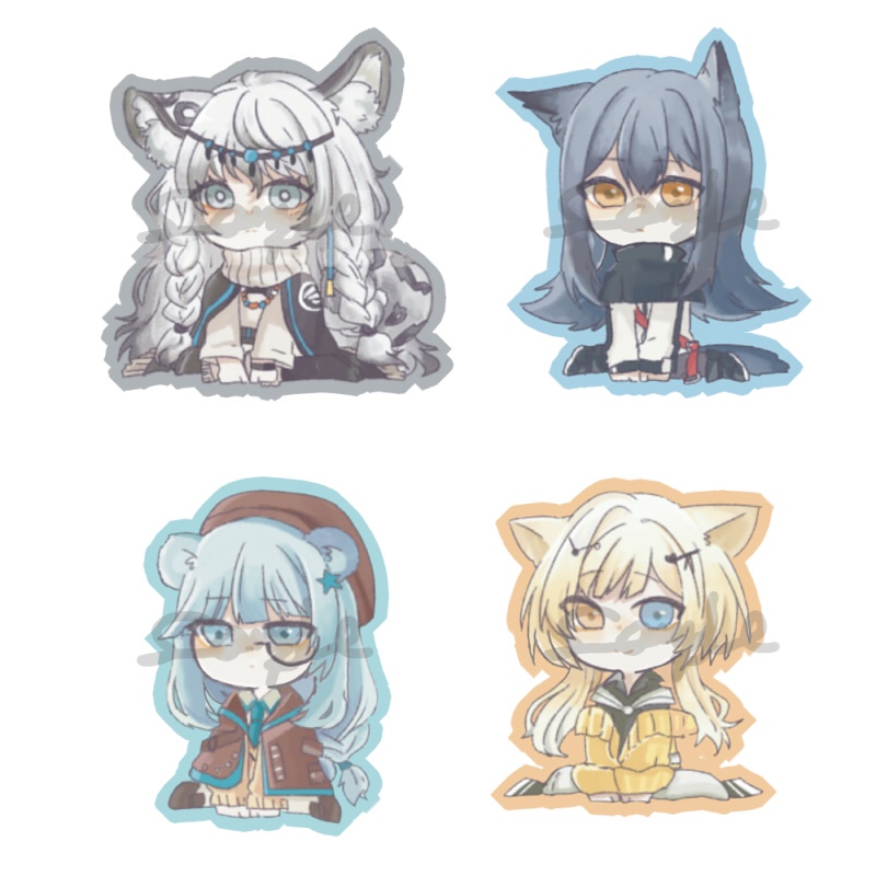 动漫游戏周边明日方舟初雪/得克萨斯/早露/夜魔透明亚克力挂件新