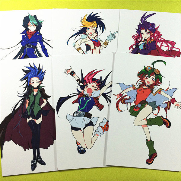 茶猫屋日本动漫周边游戏王arc-v女体化小番茄明信片套装满百包邮