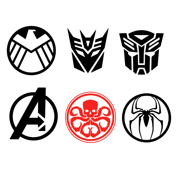 动漫游戏周边变形金刚/复仇者联盟标志墙贴电脑贴车贴创意满包邮