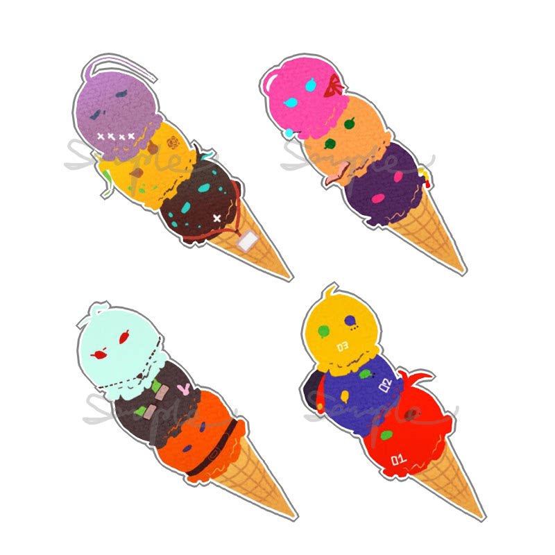 茶猫屋日本动漫周边口袋妖怪精灵宝可梦催眠麦克风甜筒透明挂件