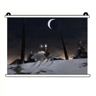 茶猫屋日本动漫周边龙之谷恐狼坐骑挂画壁画满百包邮淘金币新品