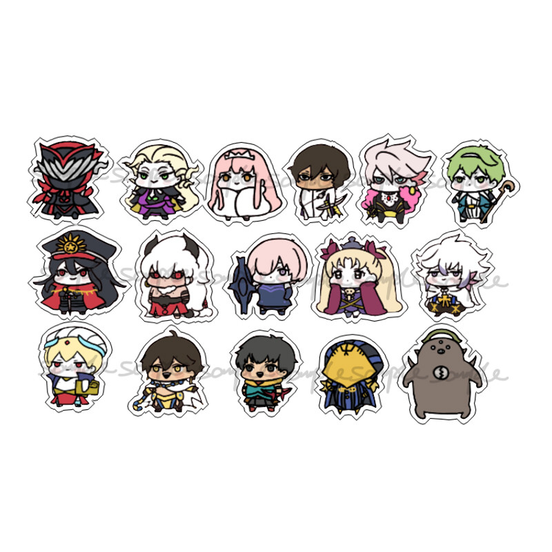 动漫游戏周边fate/fate grand order英灵q版透明亚克力挂件现货2