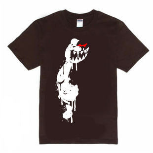 茶猫屋日本动漫周边黑白熊MONOKUMA希望峰学院校长主题T恤包邮新