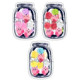 动漫游戏周边星之卡比KIRBY瓶子金平糖透明亚克力挂件全新现货