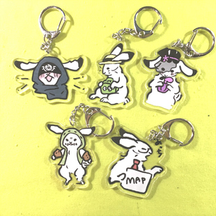 茶猫屋日本动漫周边第五人格同人IDENTITY V鸟兽戏画透明挂件包邮