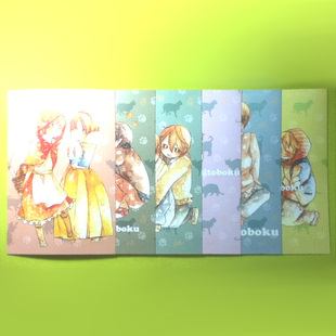 茶猫屋日本动漫周边水彩风6枚入少年同盟明信片留言卡贺卡满包邮