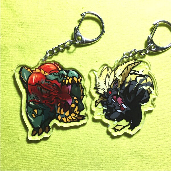 茶猫屋日本动漫周边怪物猎人怪猎恐暴龙金狮子透明亚克力挂件包邮