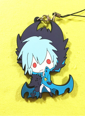 茶猫屋日本动漫周边原单散货SERVAMP吸血鬼仆人小黑橡胶挂件包邮