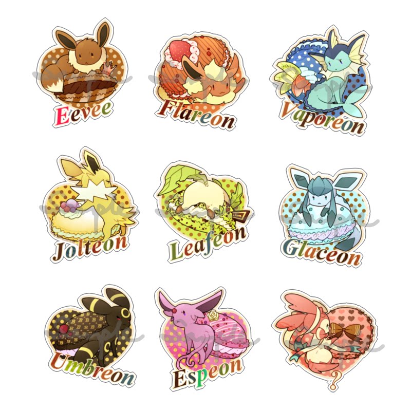 茶猫屋日本动漫周边口袋妖怪精灵宝可梦伊布透明亚克力挂件满包邮