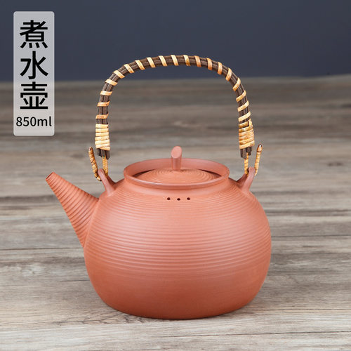 陶土茶壶潮州砂铫煮水壶大容量