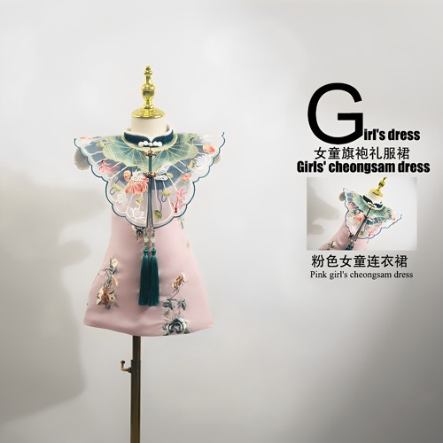 女童旗袍礼服宝宝周岁唐装