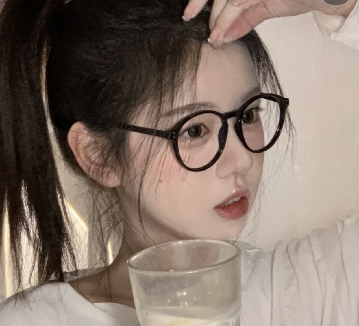 韩版文艺网红圆形眼镜框素颜大框显瘦眼镜架ins水原希子平光镜