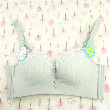 新款8553文胸小香风B杯中厚杯小胸显大聚拢收副乳内衣无磁无钢圈