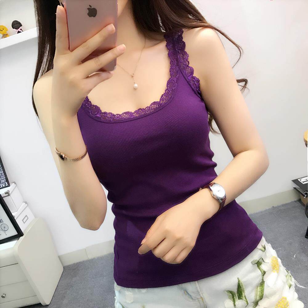 心纯色春秋夏季打底身收腹背心内衣吊带背紧内蕾丝打底ysa衣单层