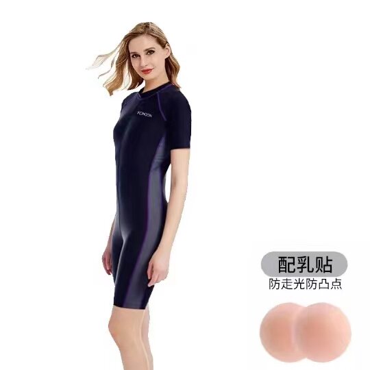 特价正品短袖防晒泳衣女大码显瘦保守保暖防晒半袖短袖泳衣男连体