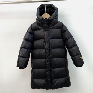 110-170码 男童女童冬季连帽长款羽绒服90白鸭绒厚实保暖三防面料